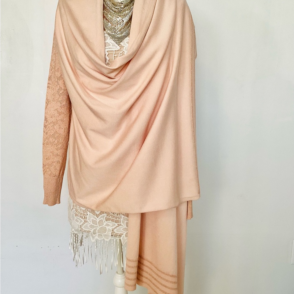 DKNY cozy sweater pink wrap - Picture 6 of 8